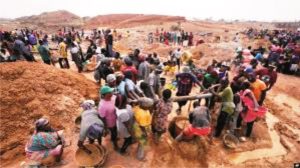 Artisanal miners working at a solid minerals mining site in Northern Nigeria amid environmental and security concerns