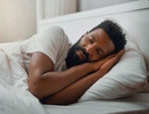 Calm bedtime environment promoting healthy sleep habits