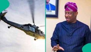 Nigerian Air Force aircraft crash wreckage near Igbokoda in Ondo State