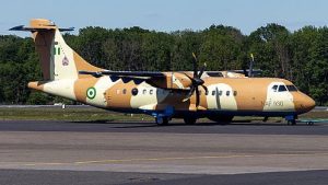 Nigerian Air Force aircraft crash wreckage near Igbokoda in Ondo State